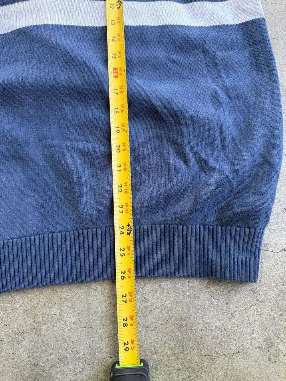 Y2K Tommy Hilfiger Men's navy Quarter-Zip  Sweater
